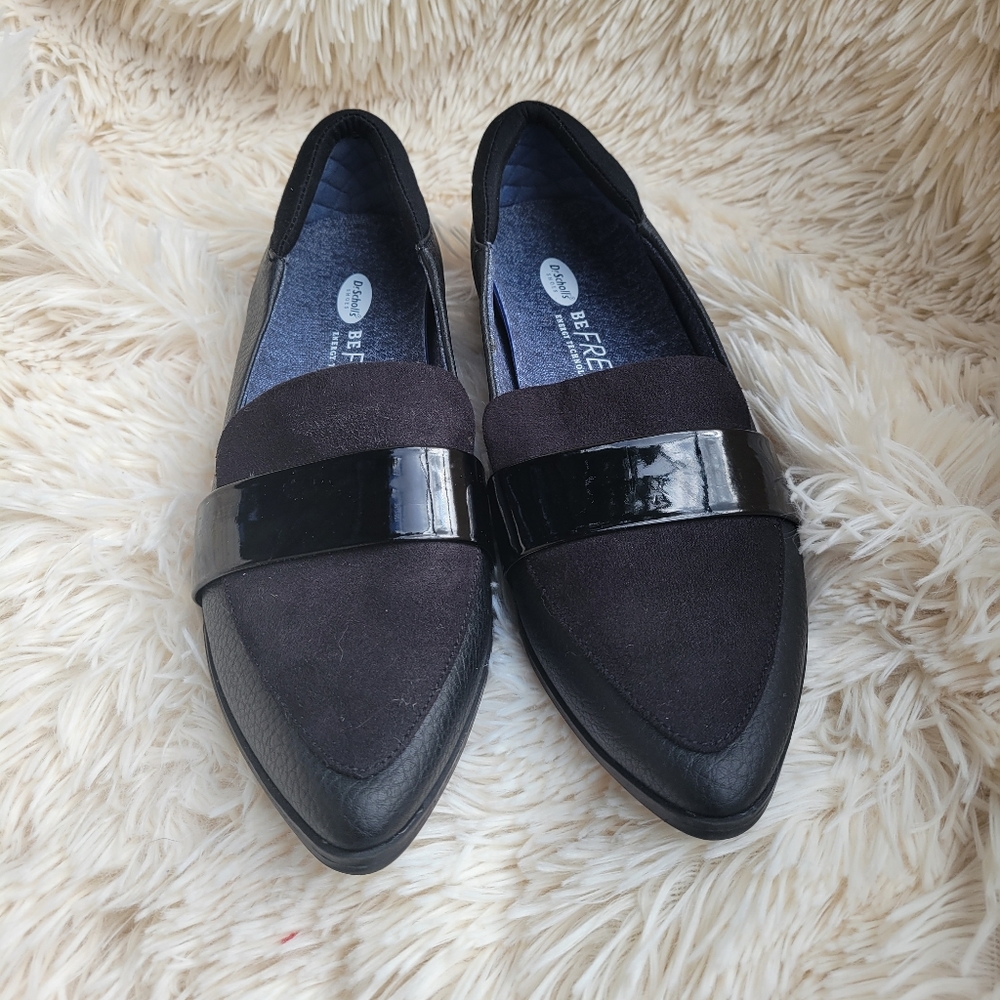DR. SCHOLL'S Be Free pointed toe flats loafers work shoes 6.5 patent Com…